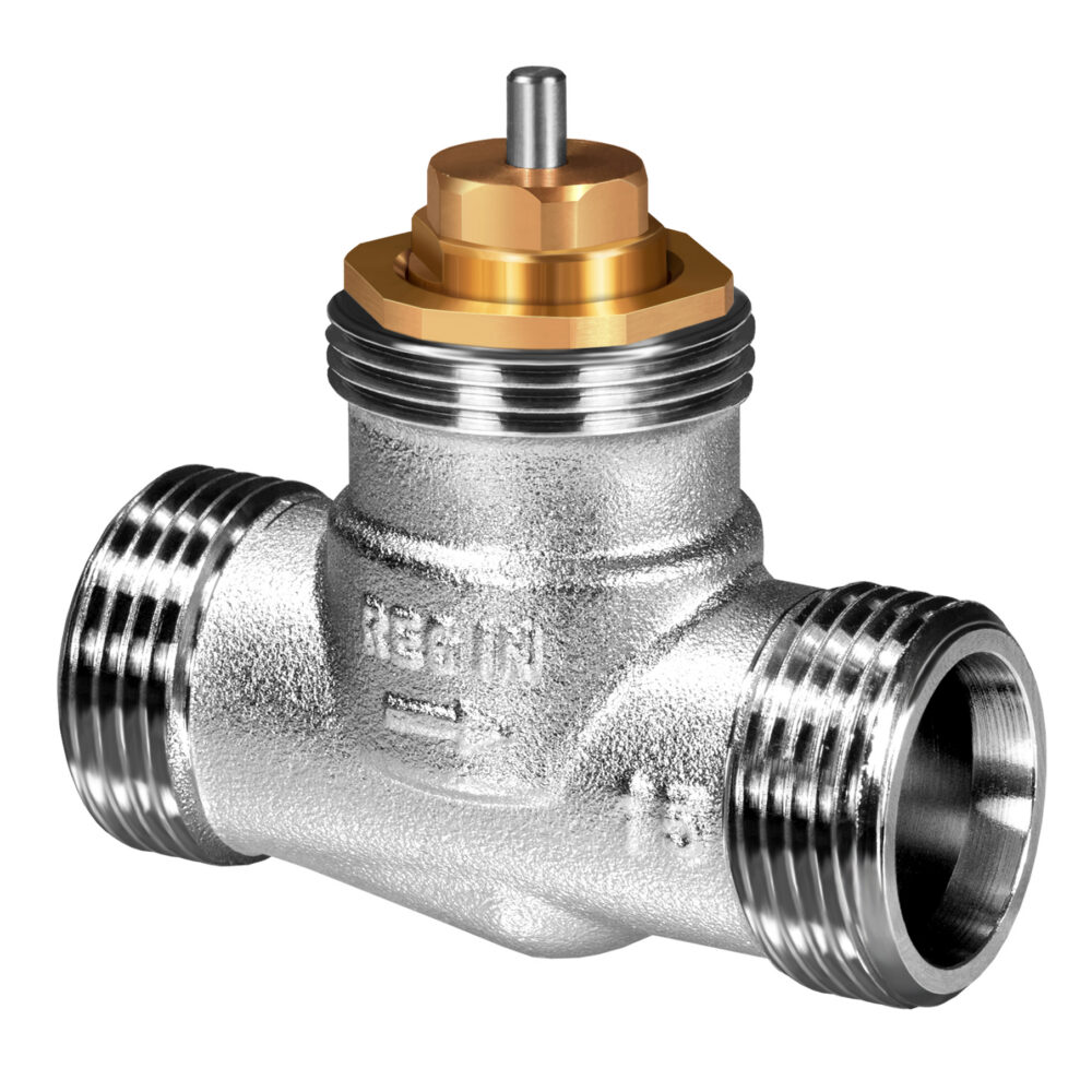 CTV – 2-Wege-Zonenventil, DN10-20, einstellbarer Kvs, Messing verchromt, Hub 3,5 mm