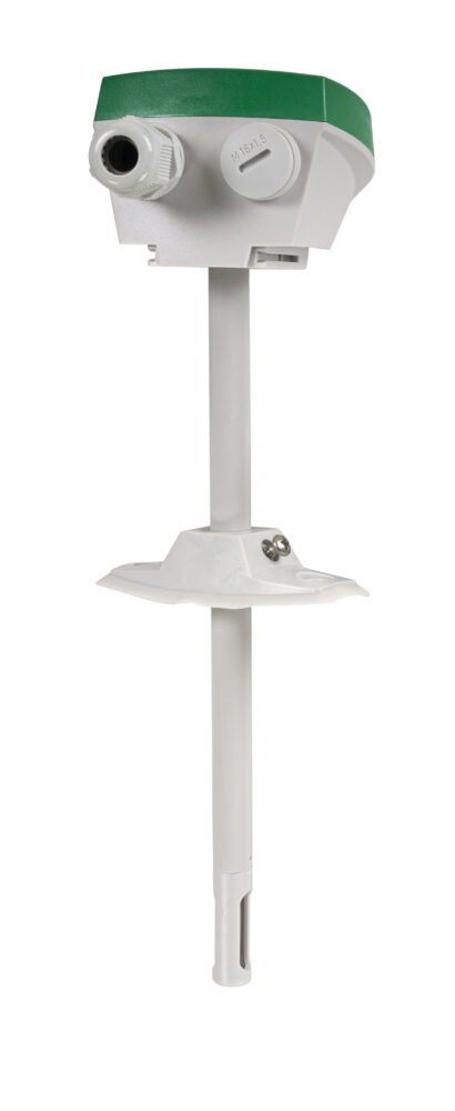 Temperature, humidity and CO2 transmitter for duct mounting